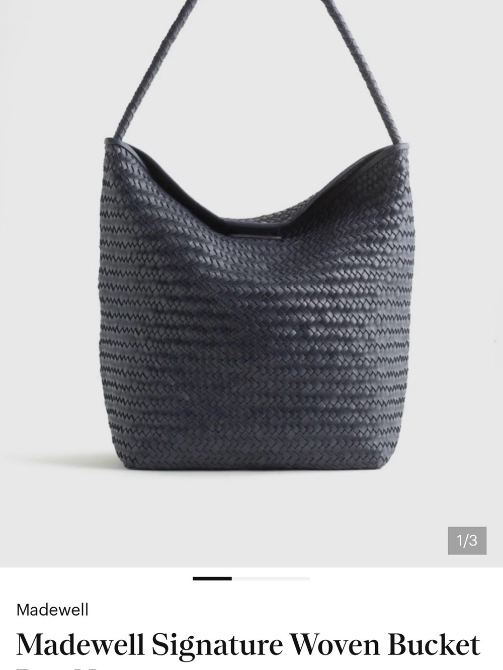 Madewell Blue bucket tote